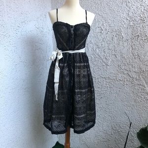 ANTHROPOLOGIE VINTAGE Black Prom Dress